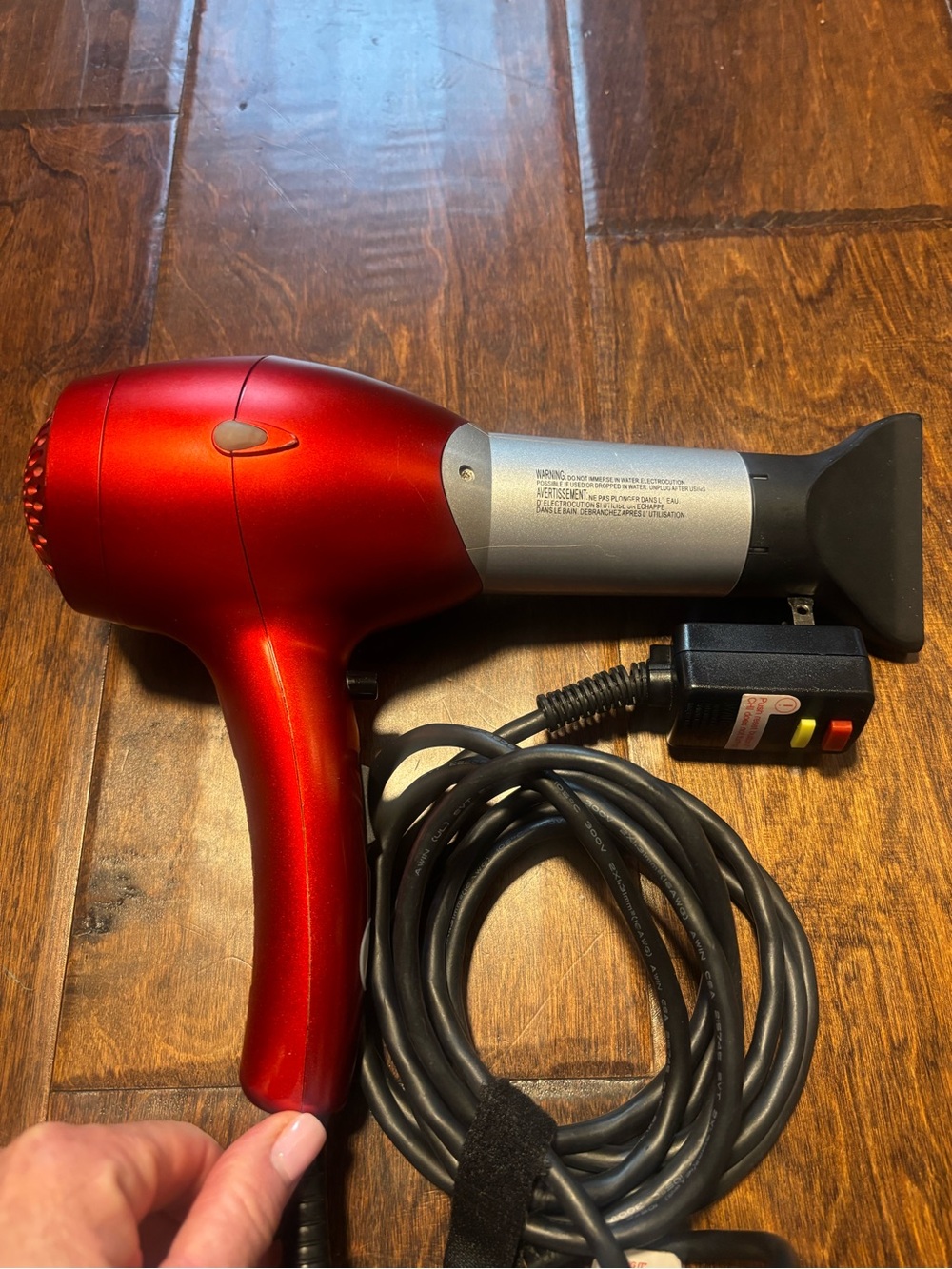 Chi Red Hair Dryer with Concentrator Nozzle - Women’s Hair Accessory
